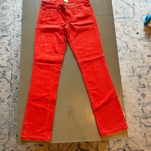 J crew orange corduroy pants size 27 reg